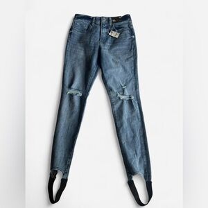 Express Women's Distressed Skinny Jeans - Blue